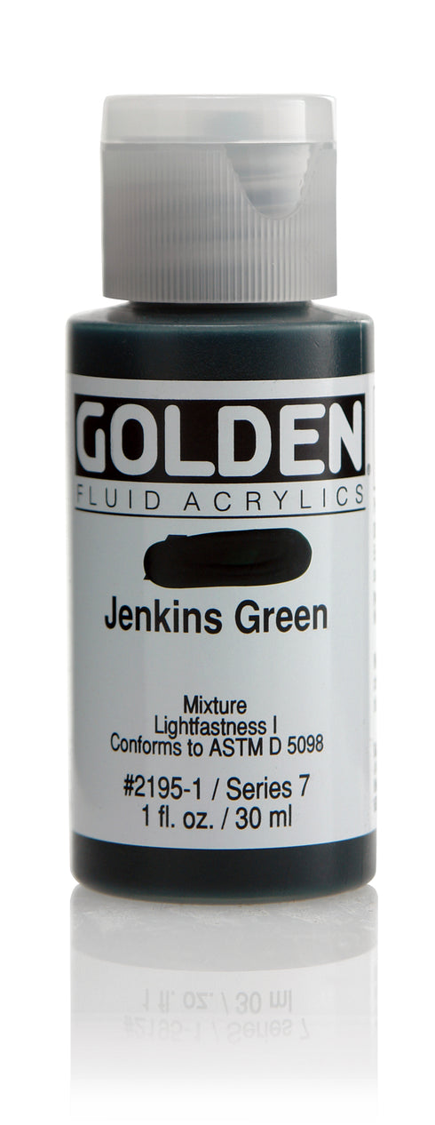 FLUID ACRYLIC PAINT  JENKINS GREEN 1OZ